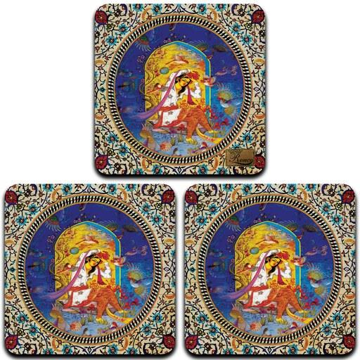 زیر لیوانی چوبی رنس مدل C3-42415 بسته 3 عددی